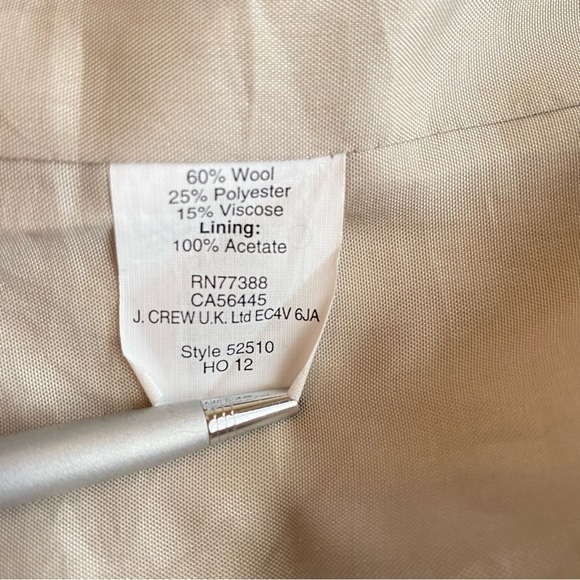 J. Crew Lady Day Wool Blend Coat in Oatmeal Size 4 - Picture 10 of 12